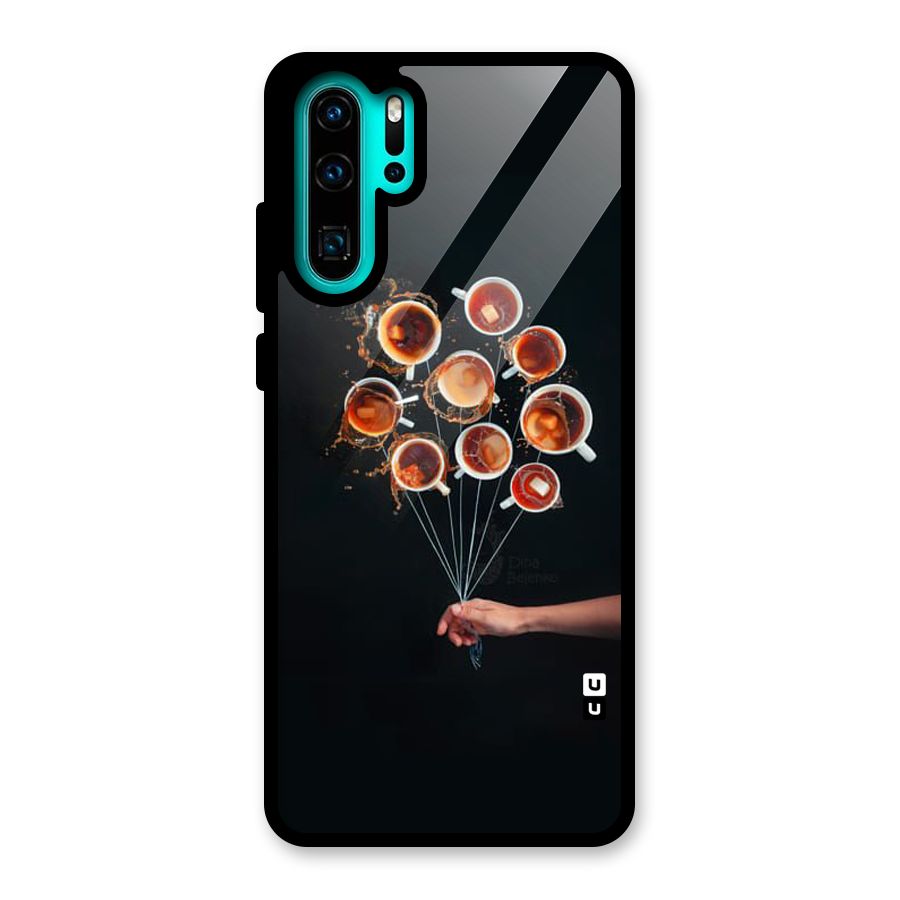 Coffee Balloon Glass Back Case for Huawei P30 Pro