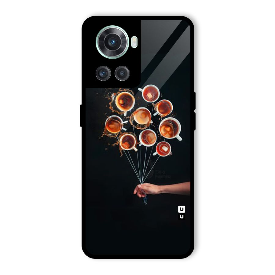 Coffee Balloon Glass Back Case for OnePlus 10R