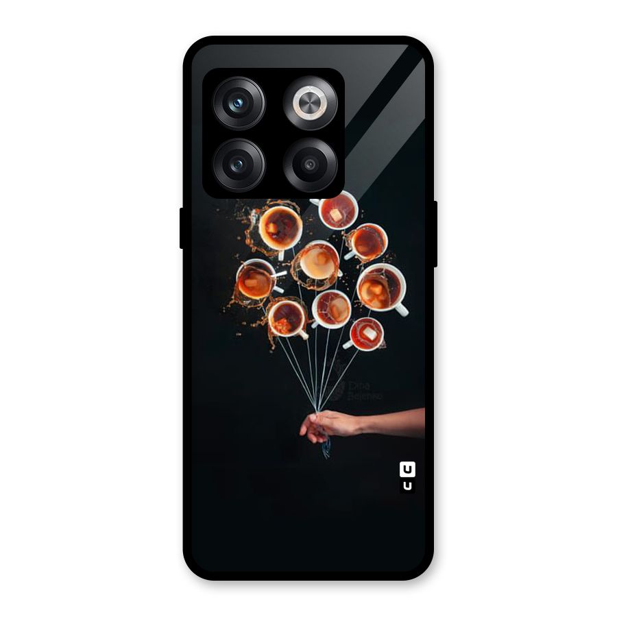 Coffee Balloon Glass Back Case for OnePlus 10T
