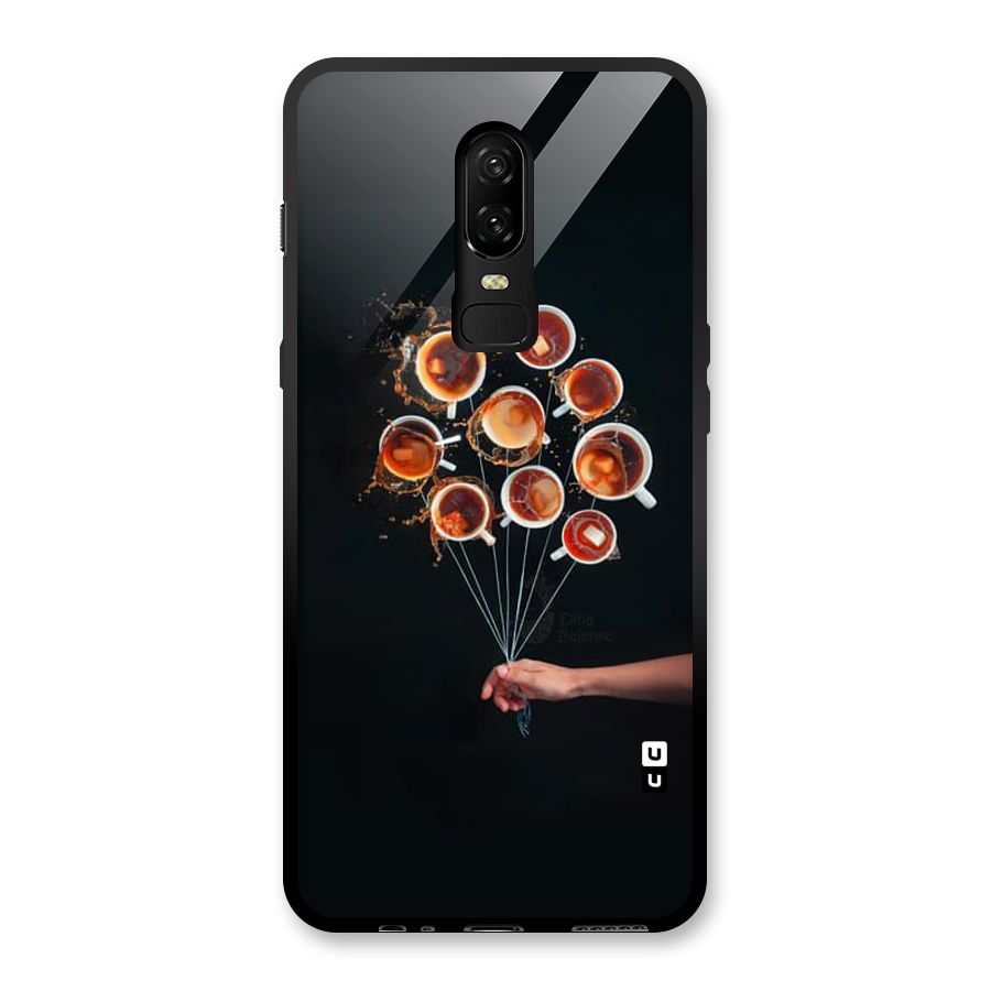 Coffee Balloon Glass Back Case for OnePlus 6