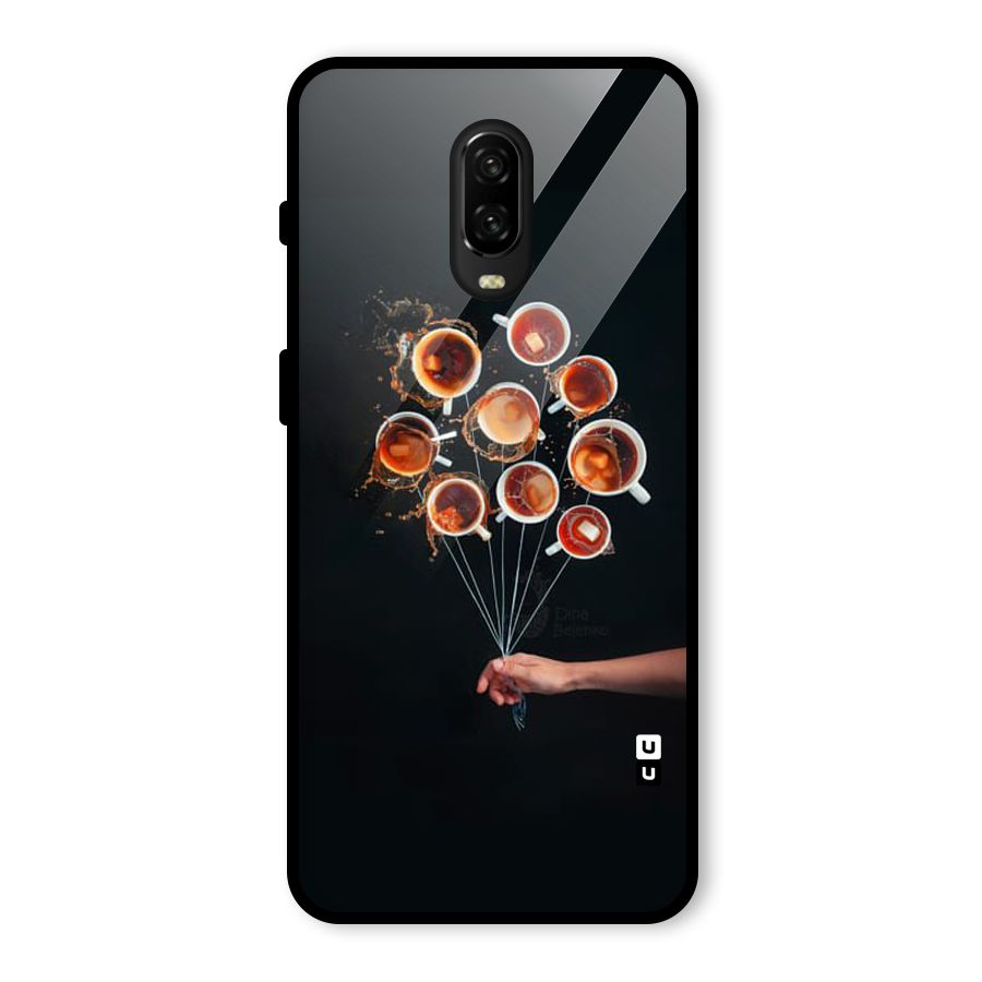 Coffee Balloon Glass Back Case for OnePlus 6T