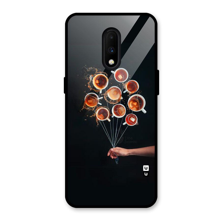 Coffee Balloon Glass Back Case for OnePlus 7