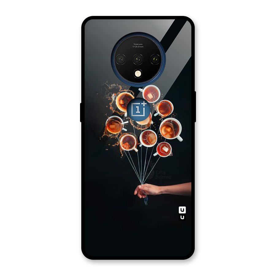 Coffee Balloon Glass Back Case for OnePlus 7T