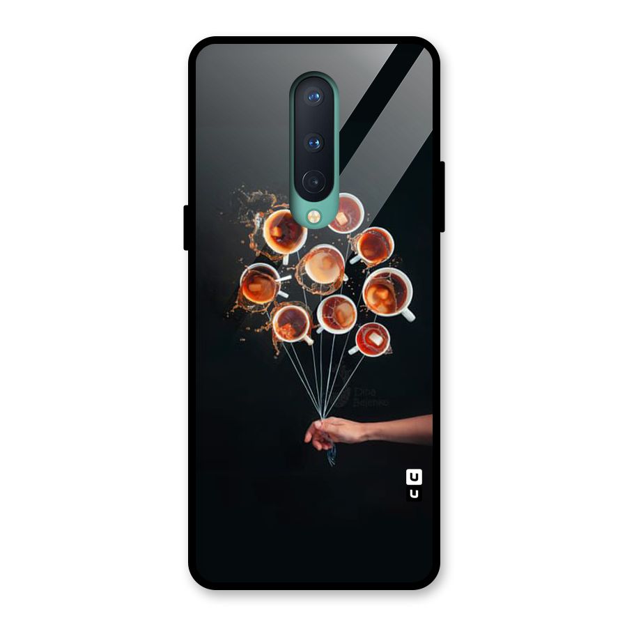 Coffee Balloon Glass Back Case for OnePlus 8