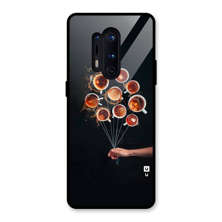 Coffee Balloon Glass Back Case for OnePlus 8 Pro