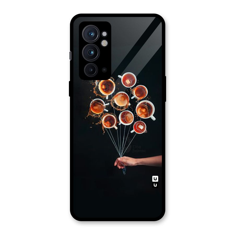 Coffee Balloon Glass Back Case for OnePlus 9RT 5G