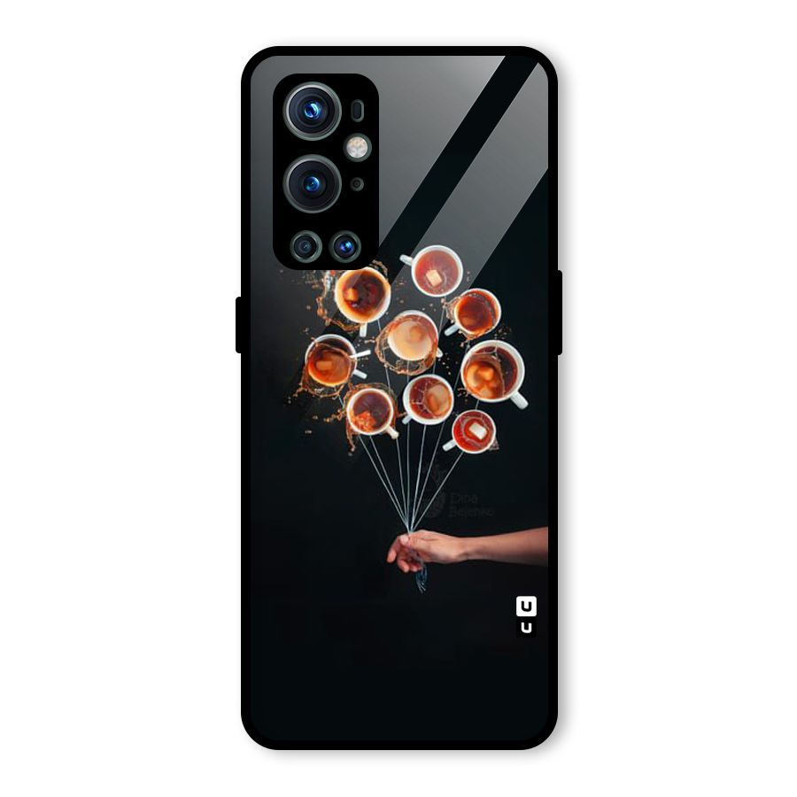 Coffee Balloon Glass Back Case for OnePlus 9 Pro