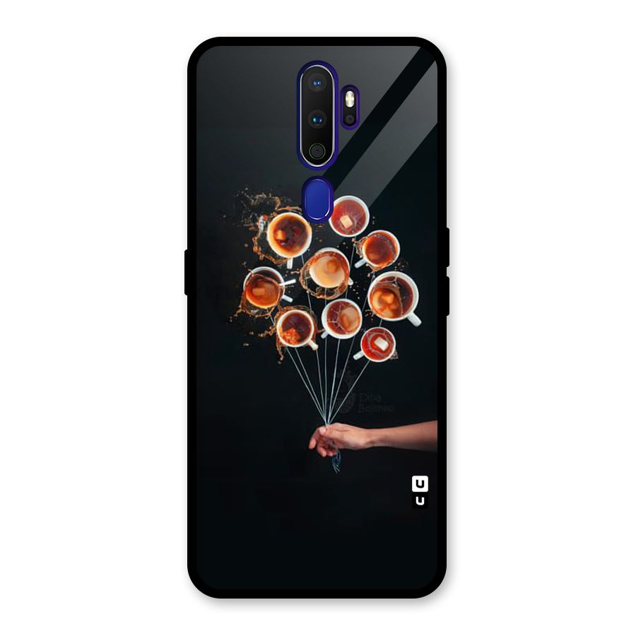 Coffee Balloon Glass Back Case for Oppo A9 (2020)