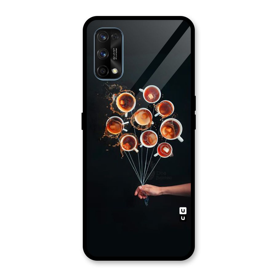 Coffee Balloon Glass Back Case for Realme 7 Pro