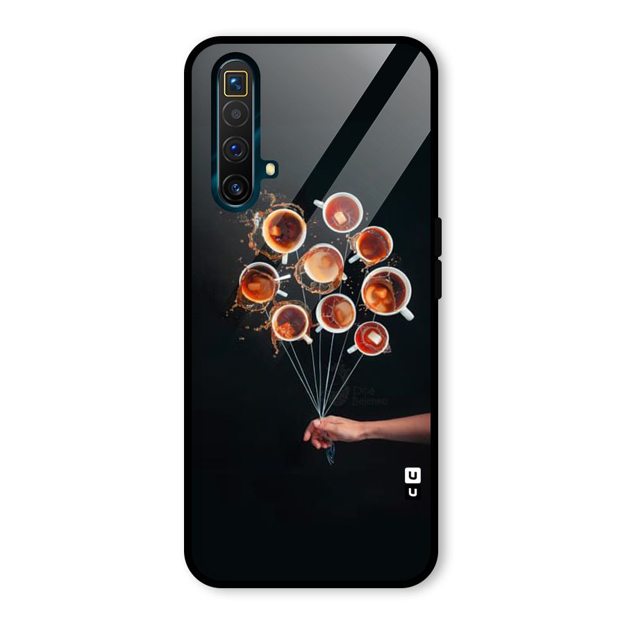 Coffee Balloon Glass Back Case for Realme X3