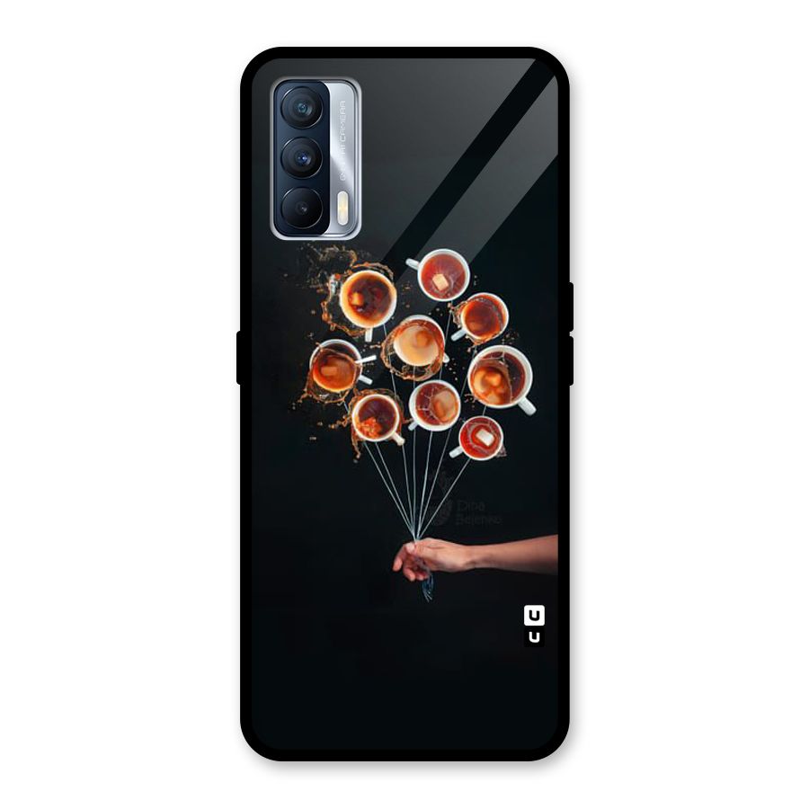 Coffee Balloon Glass Back Case for Realme X7