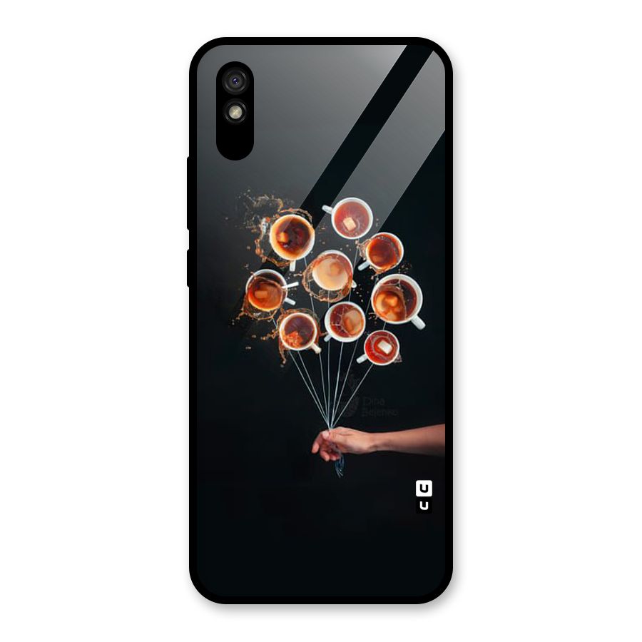 Coffee Balloon Glass Back Case for Redmi 9i