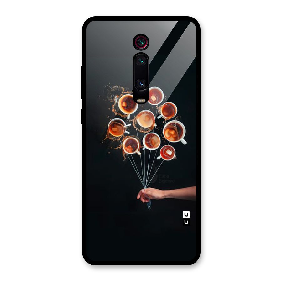 Coffee Balloon Glass Back Case for Redmi K20