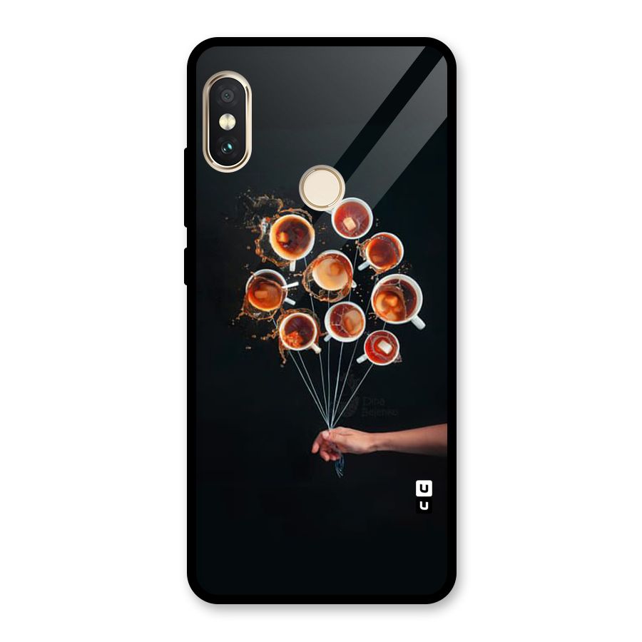 Coffee Balloon Glass Back Case for Redmi Note 5 Pro