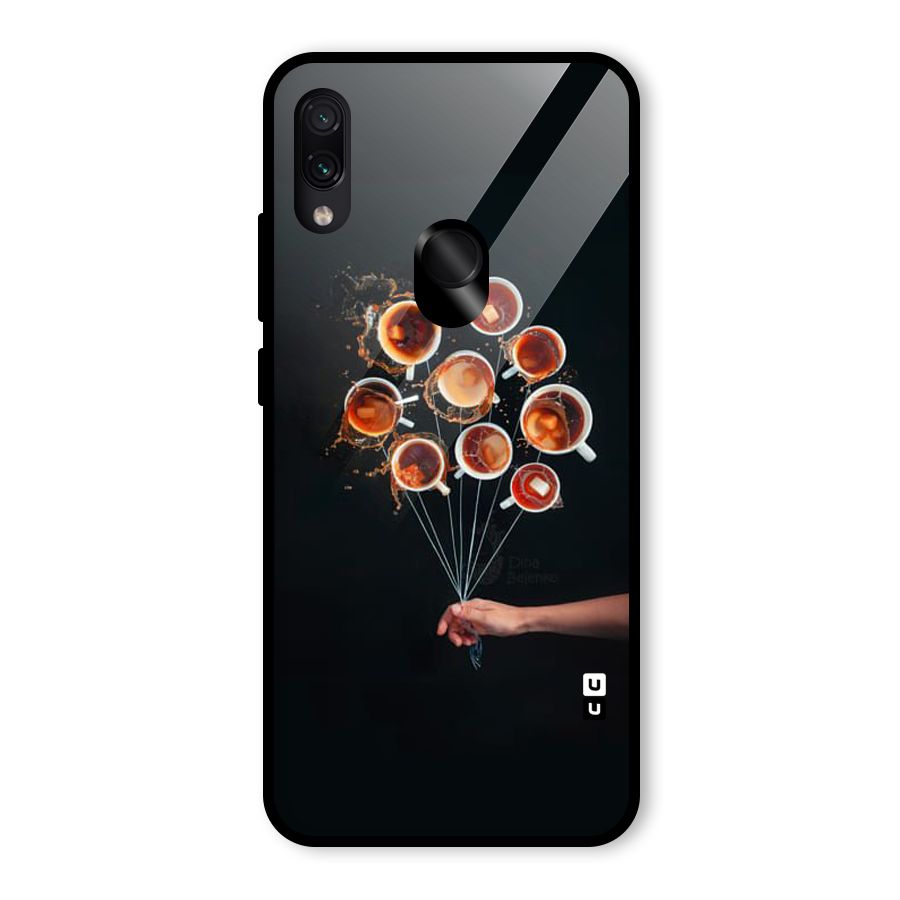 Coffee Balloon Glass Back Case for Redmi Note 7 Pro