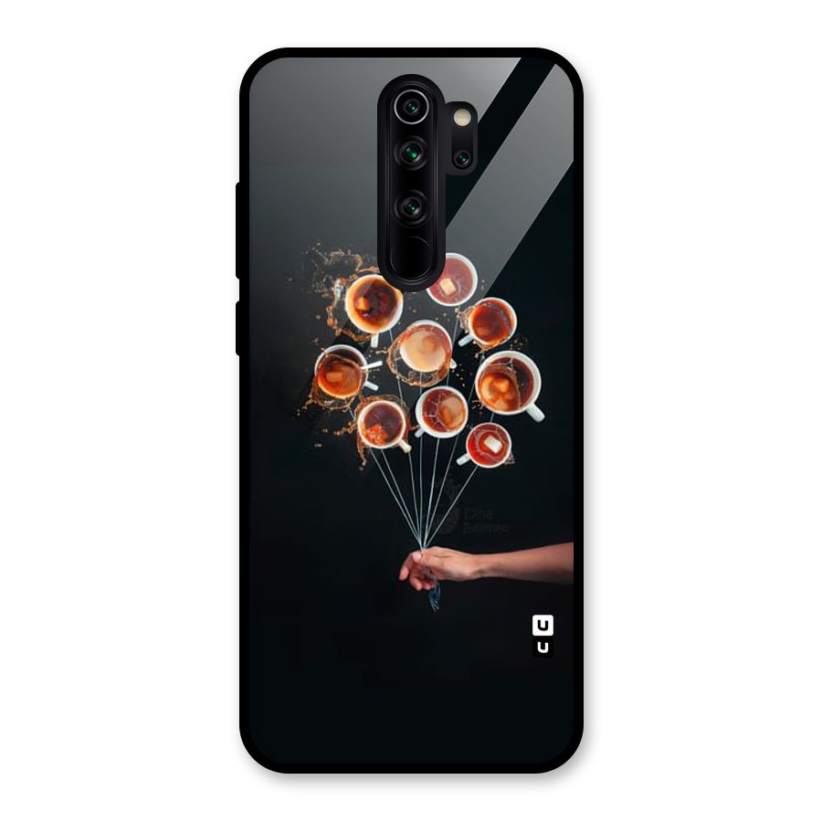 Coffee Balloon Glass Back Case for Redmi Note 8 Pro