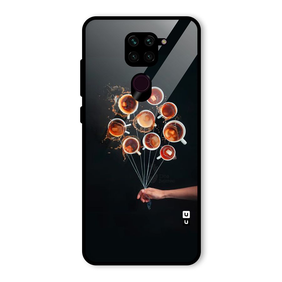 Coffee Balloon Glass Back Case for Redmi Note 9