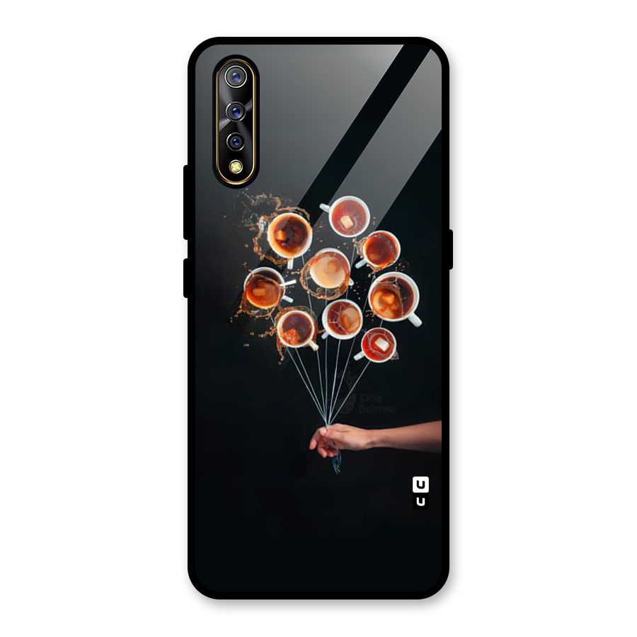 Coffee Balloon Glass Back Case for Vivo S1