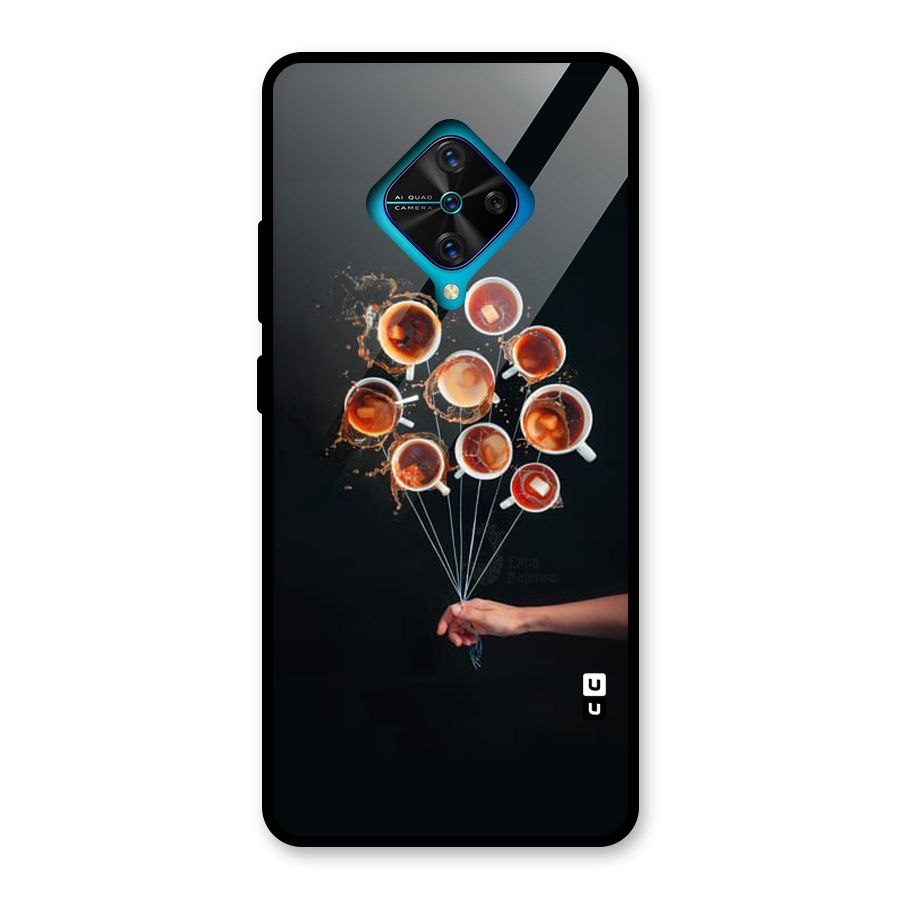 Coffee Balloon Glass Back Case for Vivo S1 Pro
