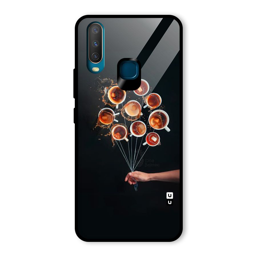 Coffee Balloon Glass Back Case for Vivo U10