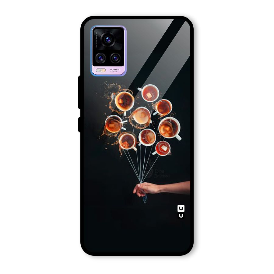 Coffee Balloon Glass Back Case for Vivo V20 Pro