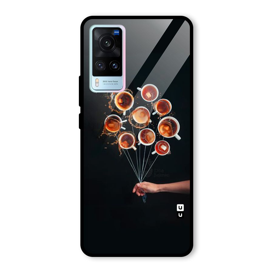 Coffee Balloon Glass Back Case for Vivo X60