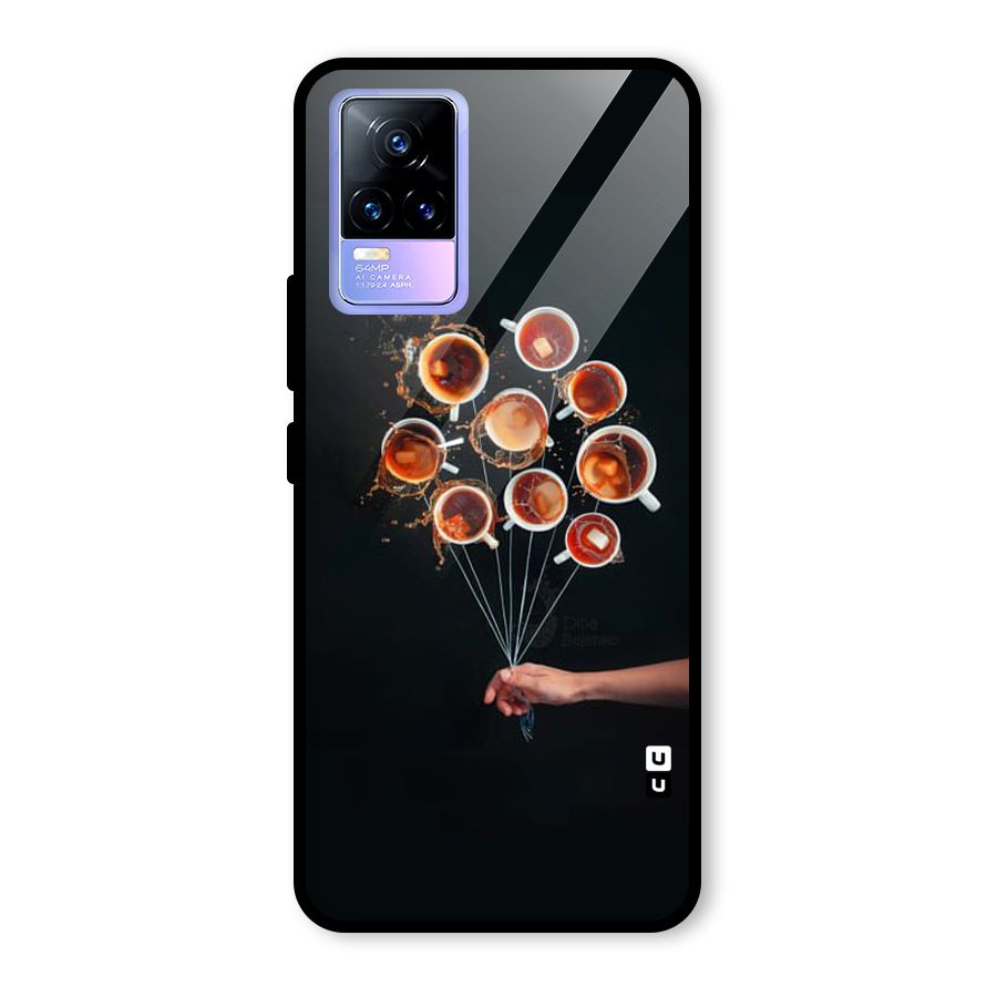 Coffee Balloon Glass Back Case for Vivo Y73