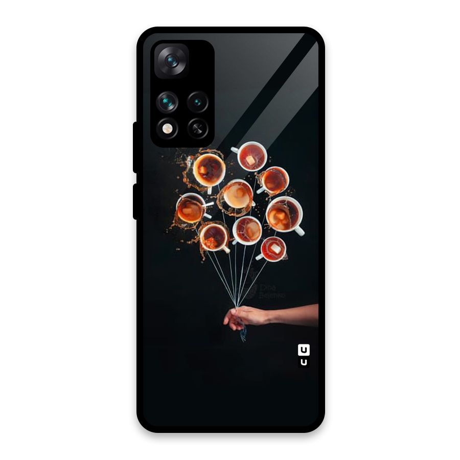 Coffee Balloon Glass Back Case for Xiaomi 11i HyperCharge 5G