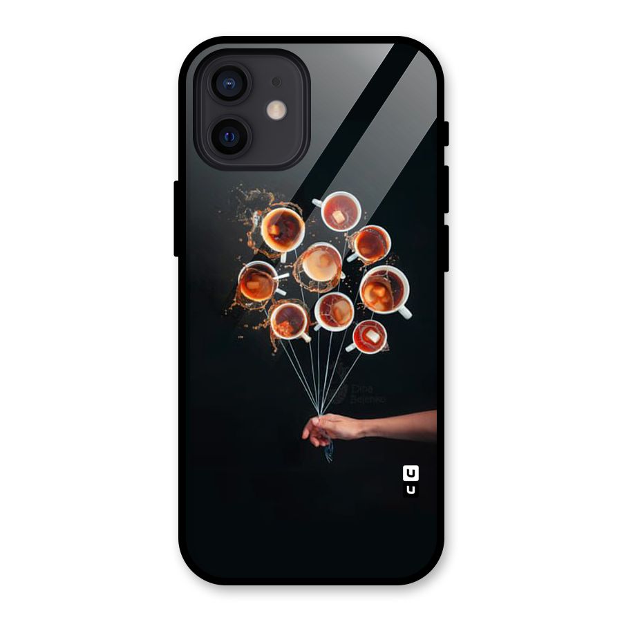 Coffee Balloon Glass Back Case for iPhone 12