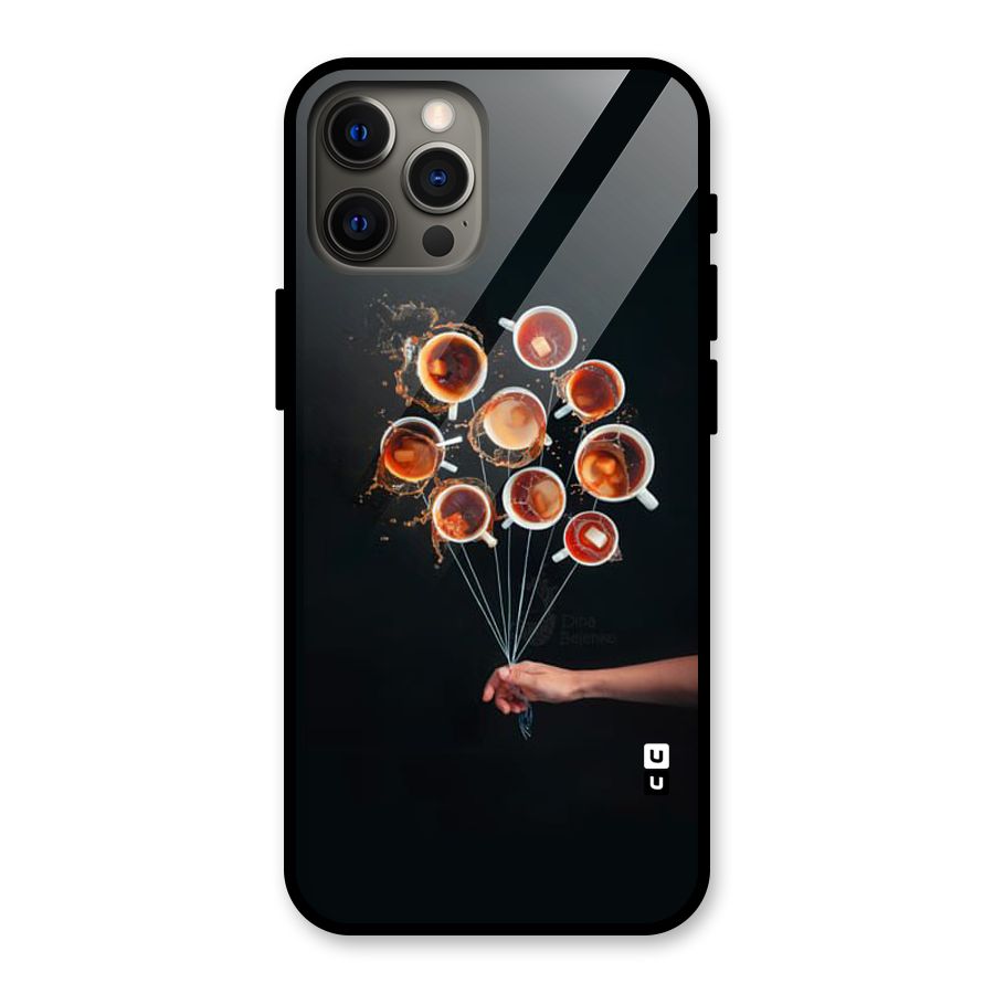 Coffee Balloon Glass Back Case for iPhone 12 Pro Max