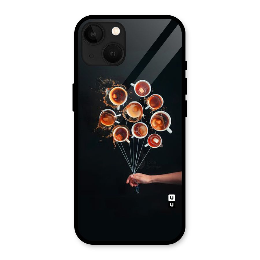 Coffee Balloon Glass Back Case for iPhone 13