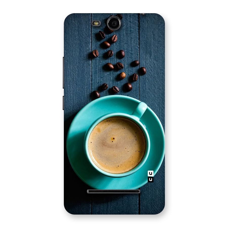 Coffee Beans and Cup Back Case for Micromax Canvas Juice 3 Q392