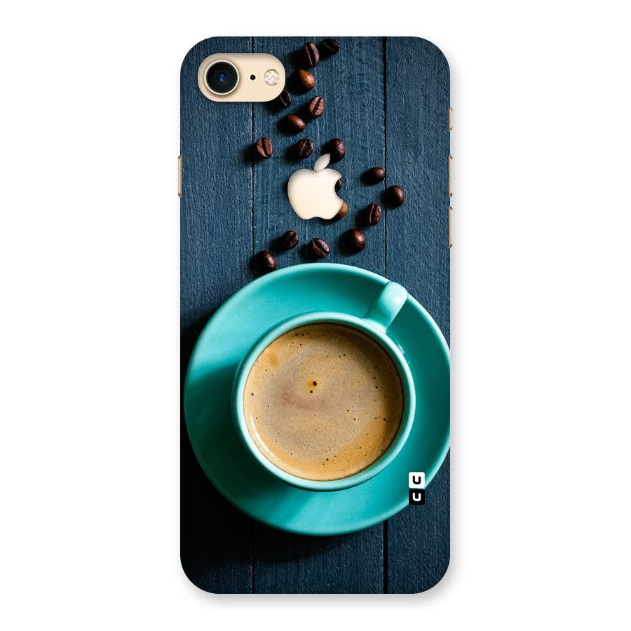 Coffee Beans and Cup Back Case for iPhone 7 Apple Cut
