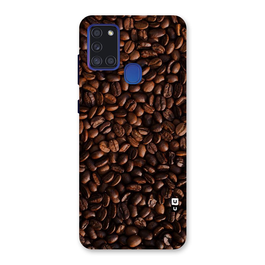 Coffee Beans Scattered Back Case for Galaxy A21s