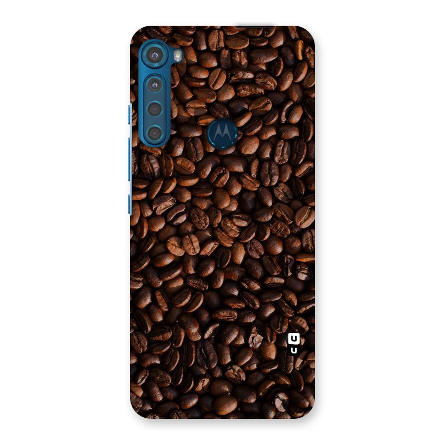 Coffee Beans Scattered Back Case for Motorola One Fusion Plus