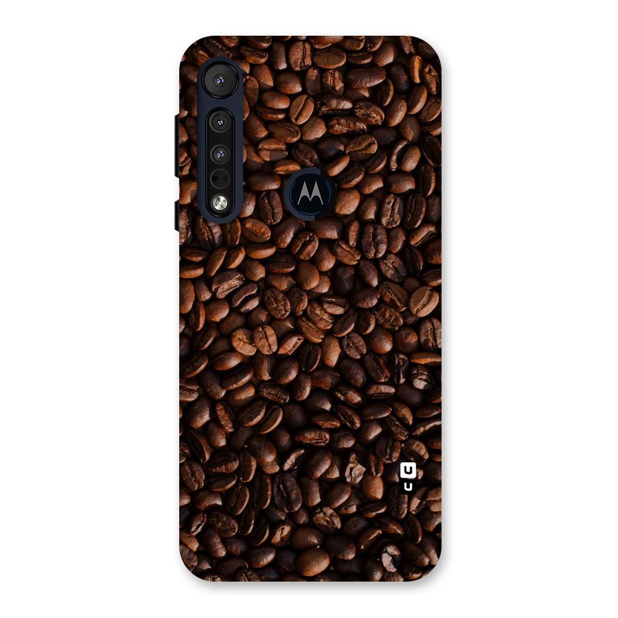 Coffee Beans Scattered Back Case for Motorola One Macro