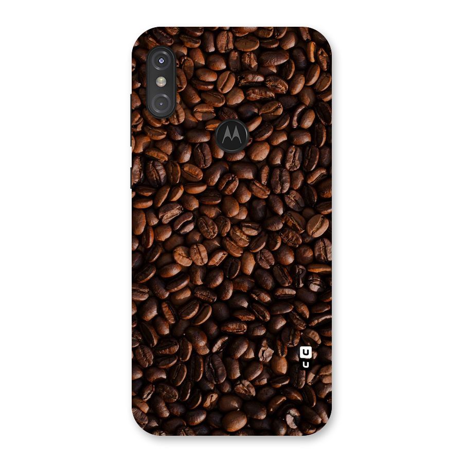 Coffee Beans Scattered Back Case for Motorola One Power