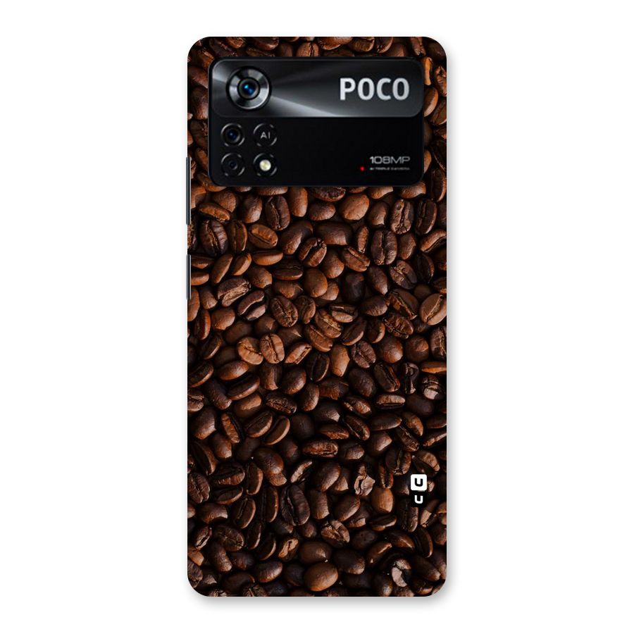 Coffee Beans Scattered Back Case for Poco X4 Pro 5G
