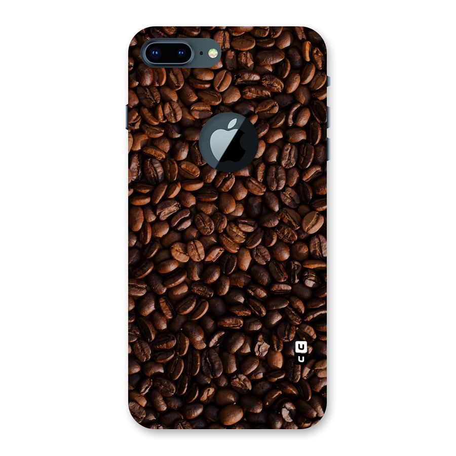 Coffee Beans Scattered Back Case for iPhone 7 Plus Logo Cut