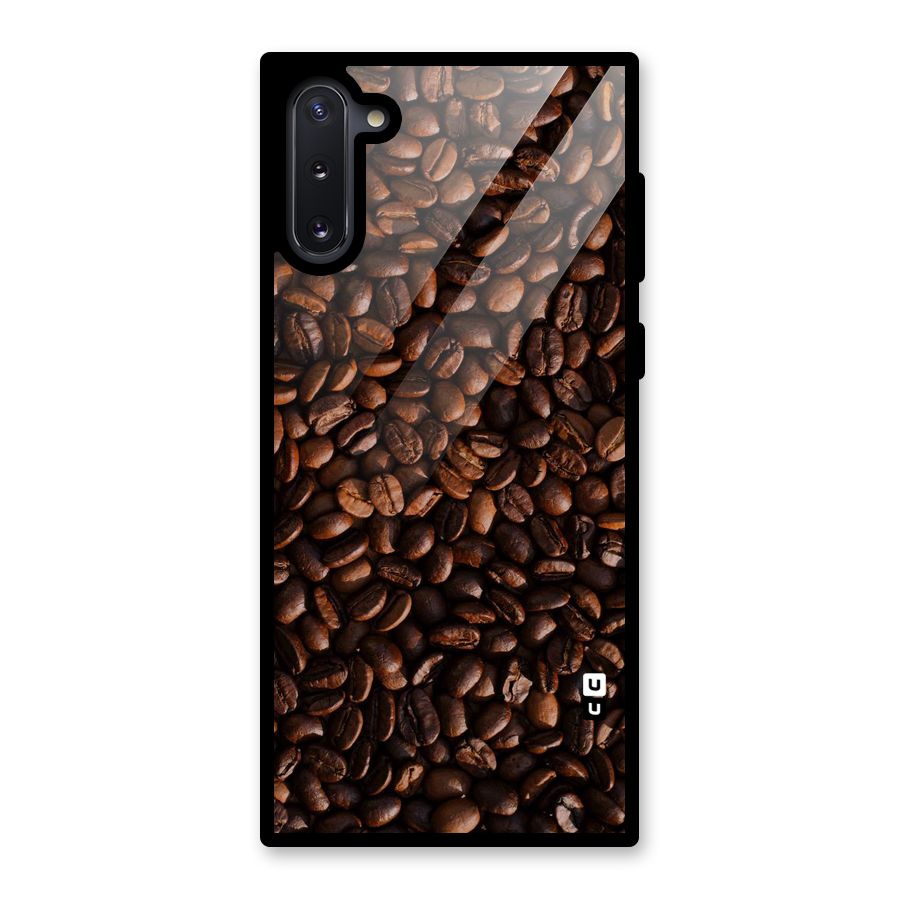 Coffee Beans Scattered Glass Back Case for Galaxy Note 10