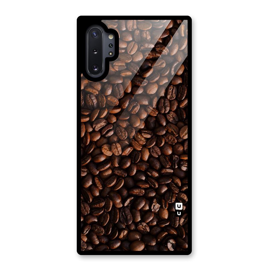 Coffee Beans Scattered Glass Back Case for Galaxy Note 10 Plus