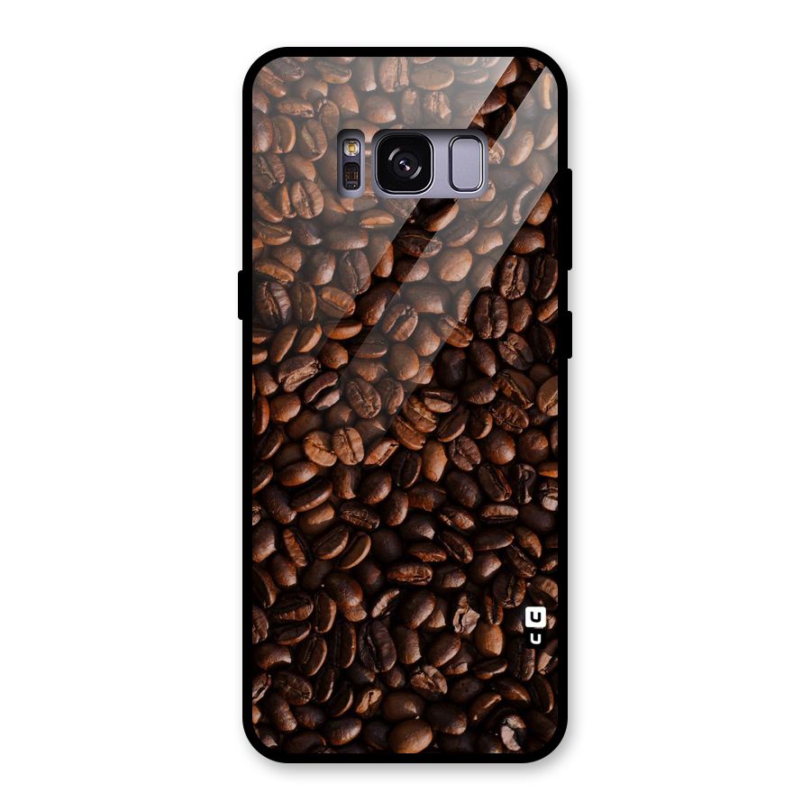 Coffee Beans Scattered Glass Back Case for Galaxy S8