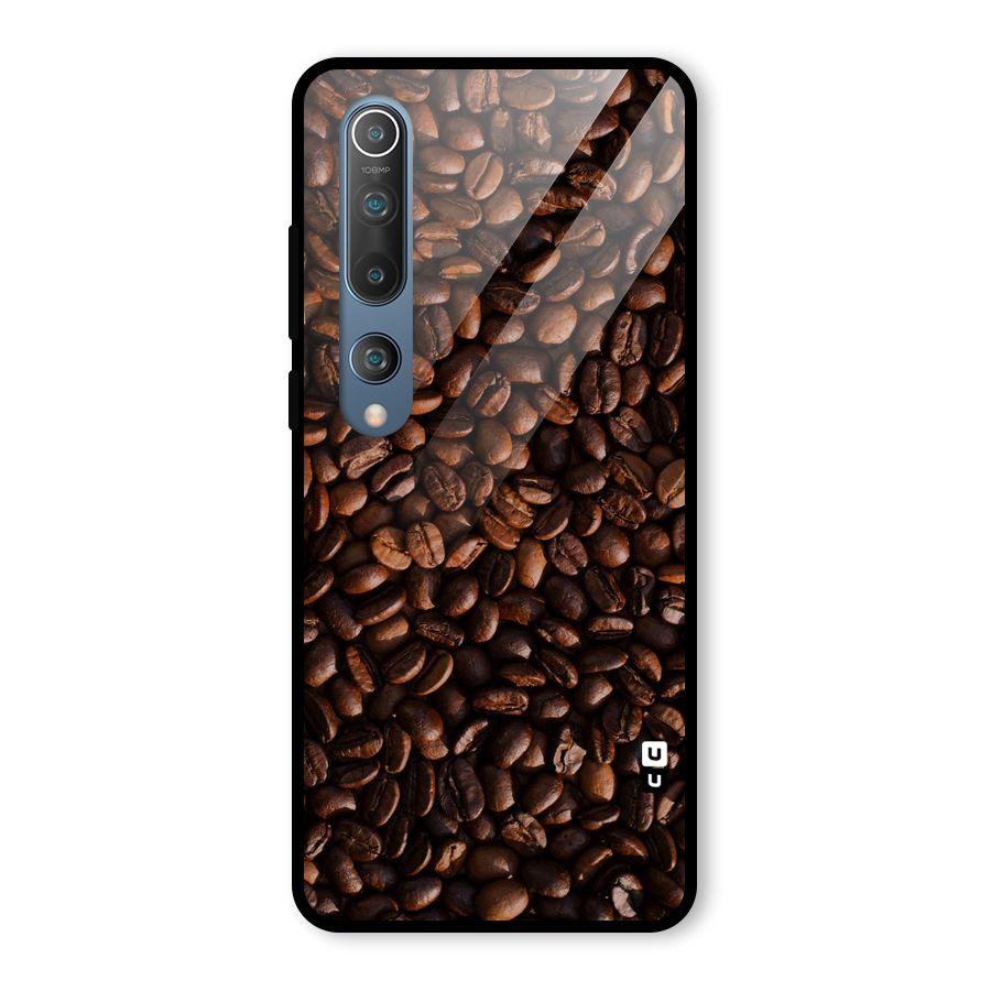 Coffee Beans Scattered Glass Back Case for Mi 10