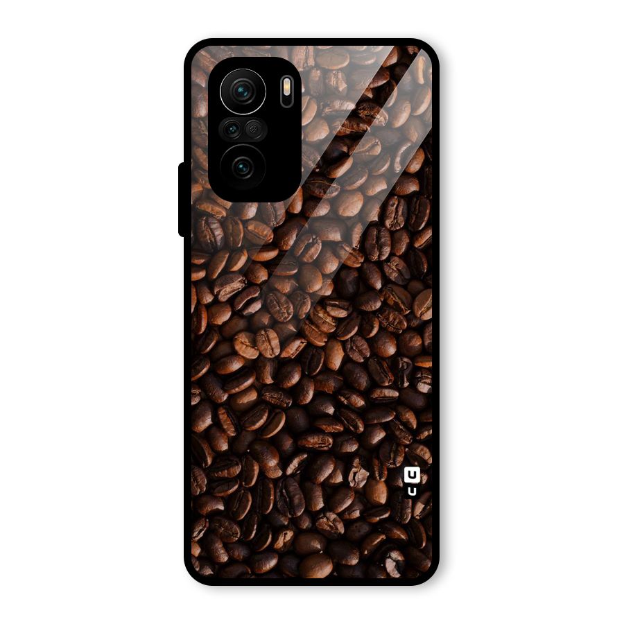 Coffee Beans Scattered Glass Back Case for Mi 11X Pro