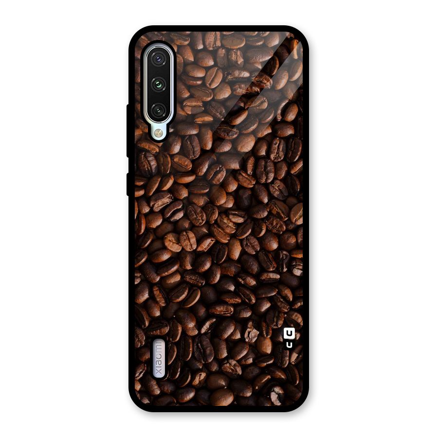 Coffee Beans Scattered Glass Back Case for Mi A3