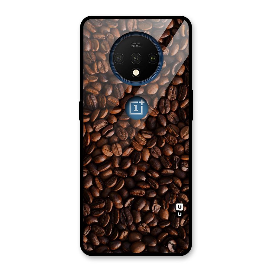 Coffee Beans Scattered Glass Back Case for OnePlus 7T