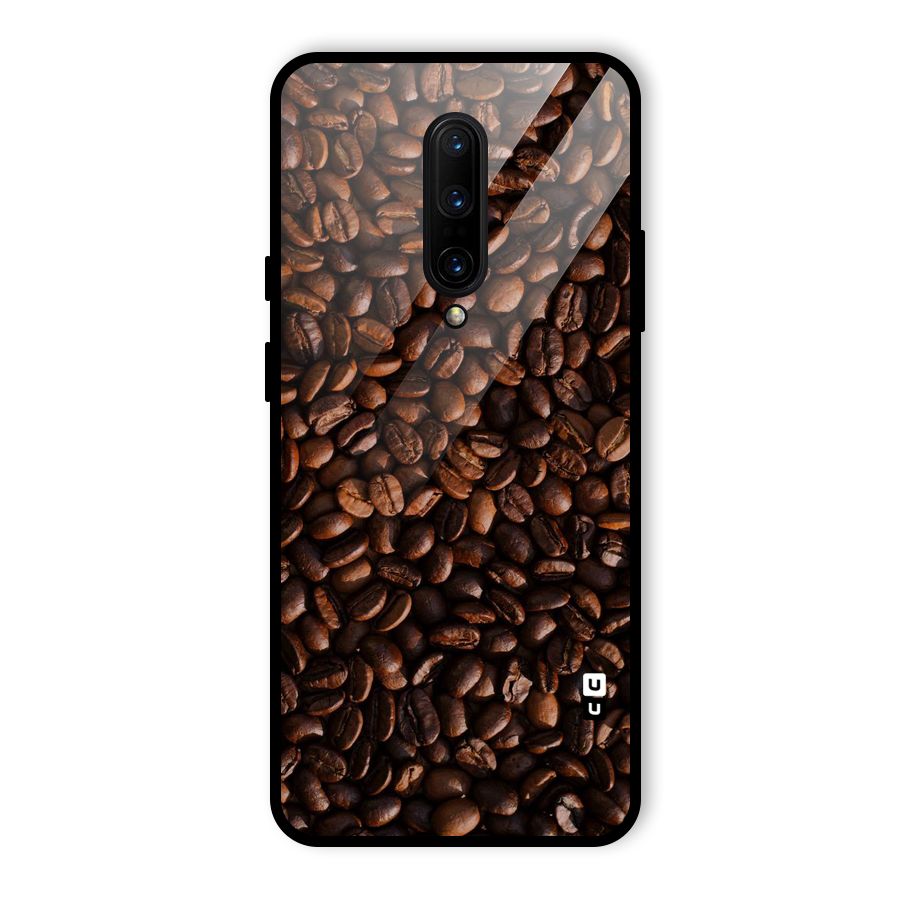 Coffee Beans Scattered Glass Back Case for OnePlus 7 Pro