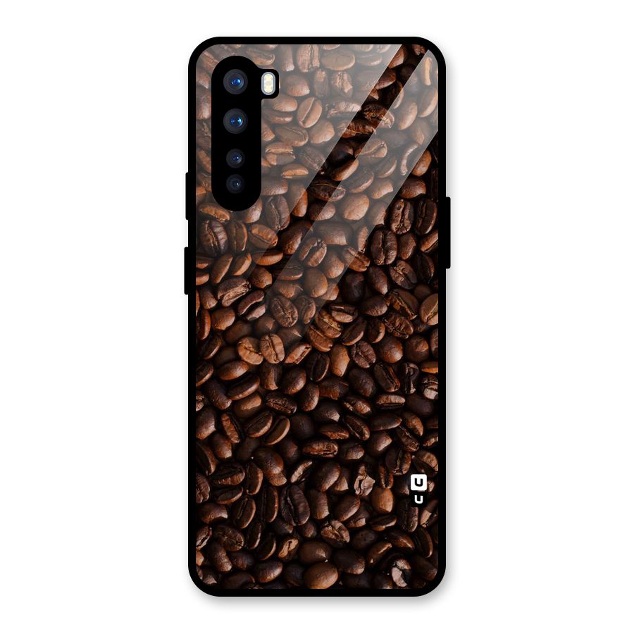 Coffee Beans Scattered Glass Back Case for OnePlus Nord