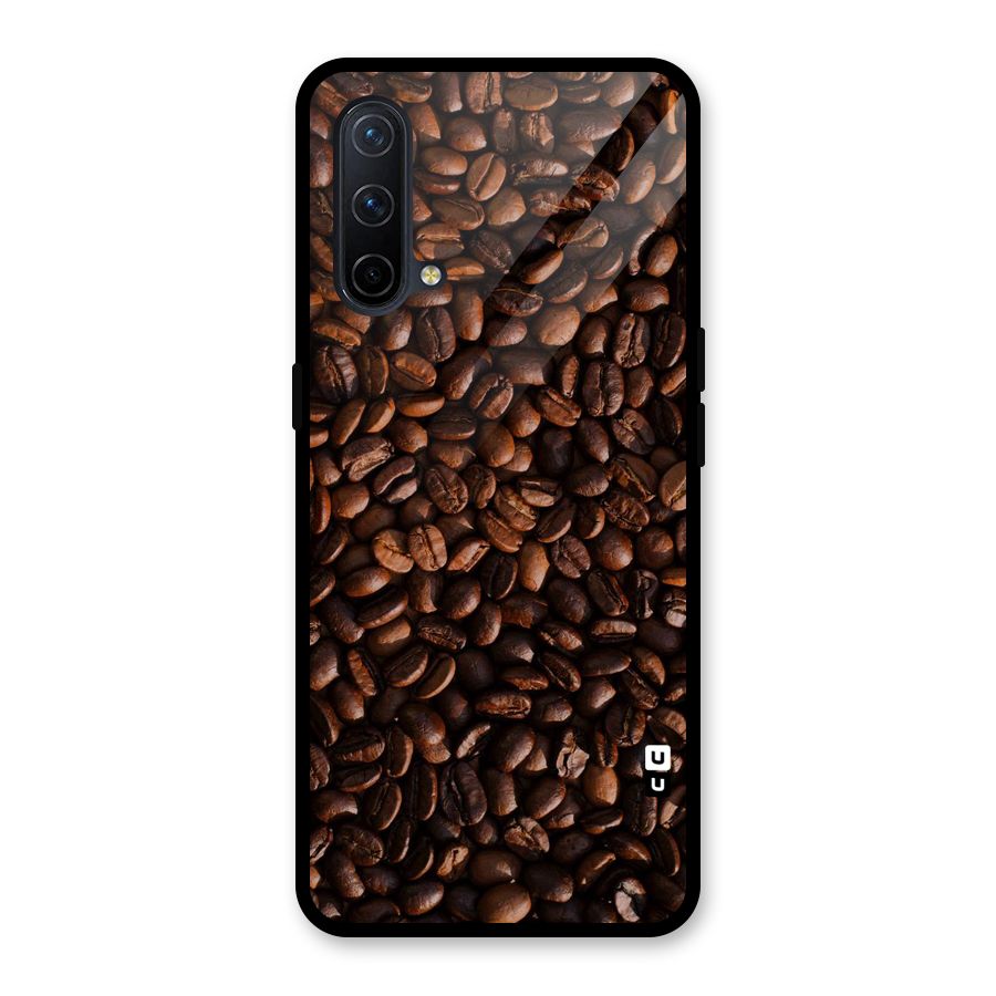Coffee Beans Scattered Glass Back Case for OnePlus Nord CE 5G
