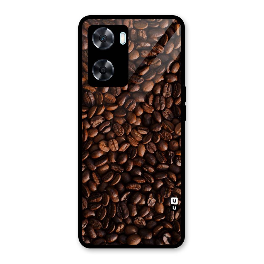 Coffee Beans Scattered Glass Back Case for Oppo A77
